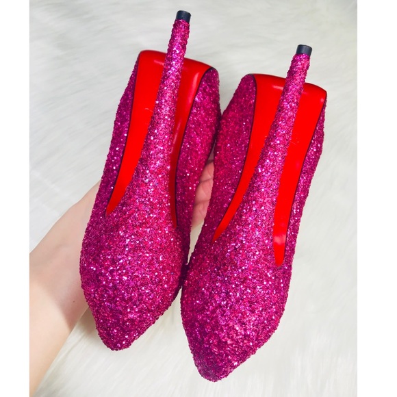 LOUBOUTIN BARBIE Glitter Lady Peep! - Picture 4 of 13